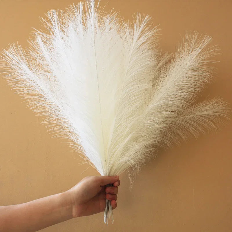 Artificial Fluffy Pampas Grass Bouquet 5/10/20/pc Wedding Party Decoration Boho Fake Plant Flower for DIY Room Home Decor Flower