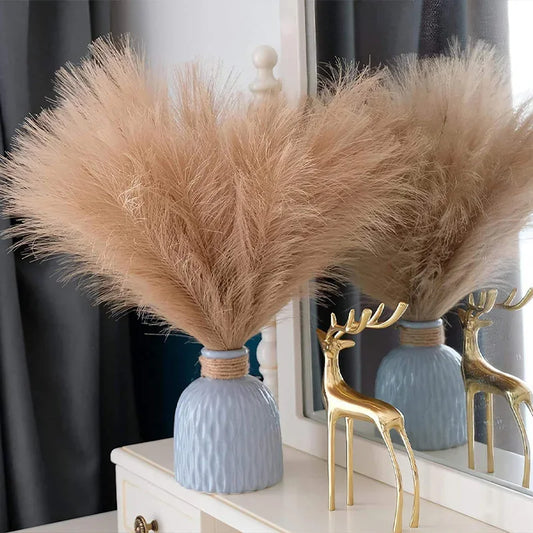 Artificial Fluffy Pampas Grass Bouquet 5/10/20/pc Wedding Party Decoration Boho Fake Plant Flower for DIY Room Home Decor Flower